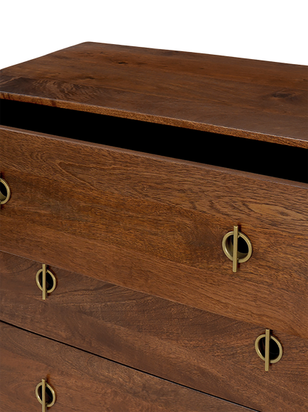 Swoon Morse 3 Drawer Chest, Dark Brown - view 2, Dark Brown