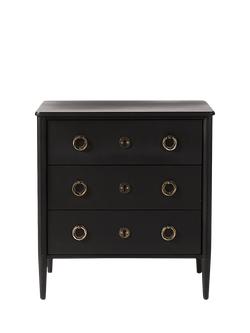 Swoon Reyna 3 Drawer Chest, Charcoal, Charcoal