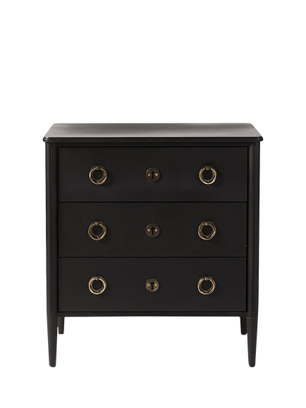 Swoon Reyna 3 Drawer Chest, Charcoal, Charcoal