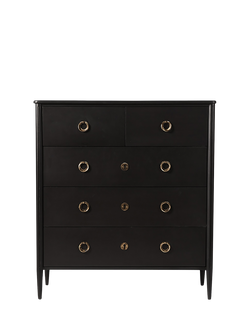 Swoon Reyna 5 Drawer Chest, Charcoal, Charcoal