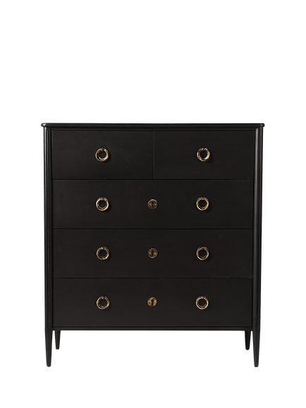 Swoon Reyna 5 Drawer Chest, Charcoal, Charcoal