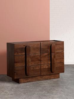 Swoon Rolo 6 Drawer Chest, Light Brown - view 2, Light Brown