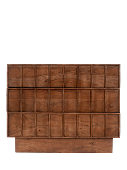 Swoon Sandon 3 Drawer Chest, Dark Brown, Dark Brown