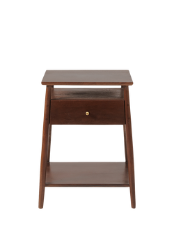 Swoon Auburn 1 Drawer Bedside Table, Light Brown, Light Brown