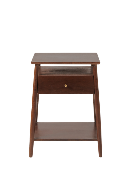 Swoon Auburn 1 Drawer Bedside Table, Light Brown, Light Brown