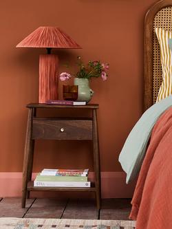 Swoon Auburn 1 Drawer Bedside Table, Light Brown - view 2, Light Brown