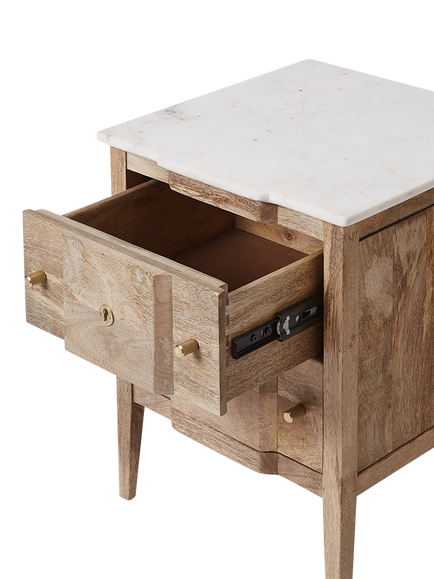 Swoon Duval 2 Drawer Bedside Table, Oak - view 2, Oak