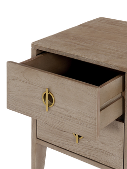 Swoon Morse 2 Drawer Bedside Table, Grey - view 2, Grey