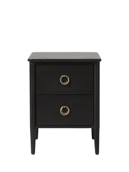 Swoon Rayna 2 Drawer Bedside Table, Charcoal, Charcoal