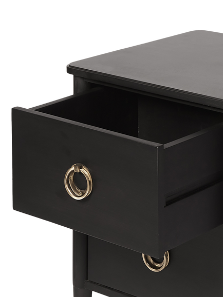 Swoon Rayna 2 Drawer Bedside Table, Charcoal - view 2, Charcoal