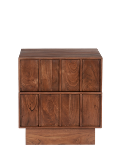 Swoon Sandon 2 Drawer Bedside Table, Dark Brown, Dark Brown