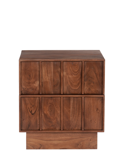 Swoon Sandon 2 Drawer Bedside Table, Dark Brown, Dark Brown