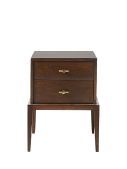 Swoon Verne 2 Drawer Bedside Table, Dark Mango, Dark Mango