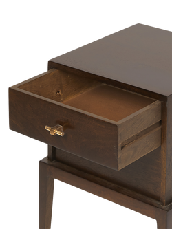 Swoon Verne 2 Drawer Bedside Table, Dark Mango - view 2, Dark Mango