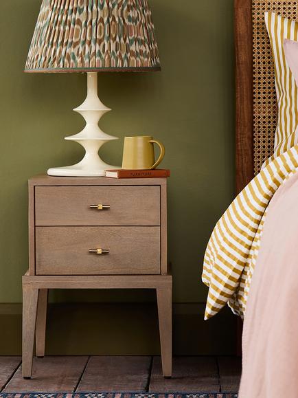 Swoon Verne 2 Drawer Bedside Table, Grey - view 2, Grey