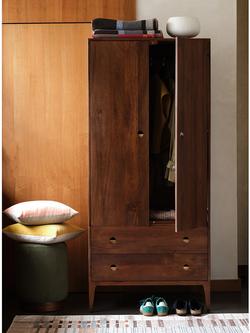 Swoon Nyhavn Double Wardrobe with 2 Drawers, Light Brown - view 2, Light Brown