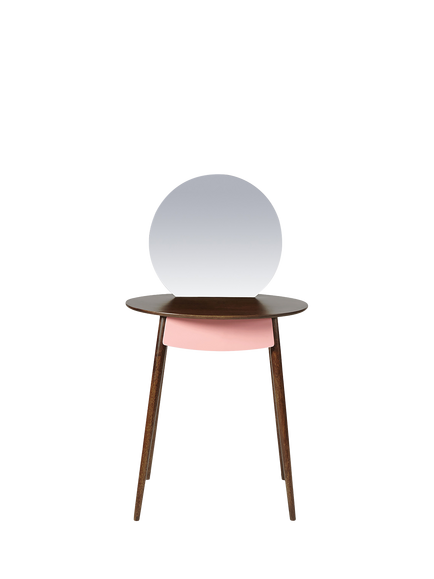 Swoon Belle 1 Drawer Dressing Table & Mirror, Dark Mango, Dark Mango