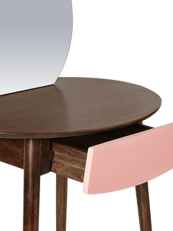Swoon Belle 1 Drawer Dressing Table & Mirror, Dark Mango - view 2, Dark Mango