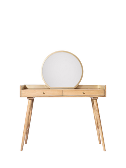 Swoon Fresco 1 Drawer Dressing Table & Mirror, Natural Mango, Natural Mango