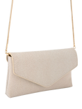 KG Kurt Geiger Bella Flap-Over Multiway Strap Handbag, Gold