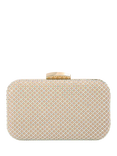 KG Kurt Geiger Brooke Embellished Canvas Clutch Bag, Blush
