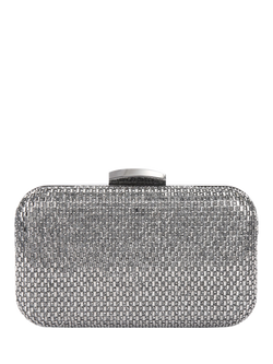 Miss KG Fleur Embellished Box Clutch Bag, Pewter