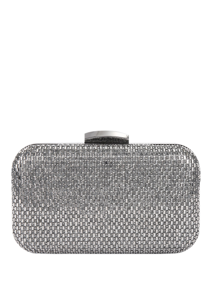 Miss KG Fleur Embellished Box Clutch Bag, Pewter