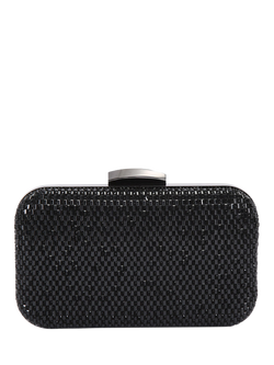 Miss KG Fleur Embellished Box Clutch Bag, Black