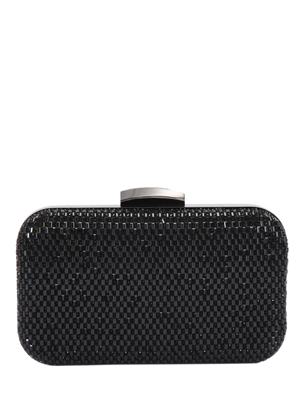 Miss KG Fleur Embellished Box Clutch Bag, Black