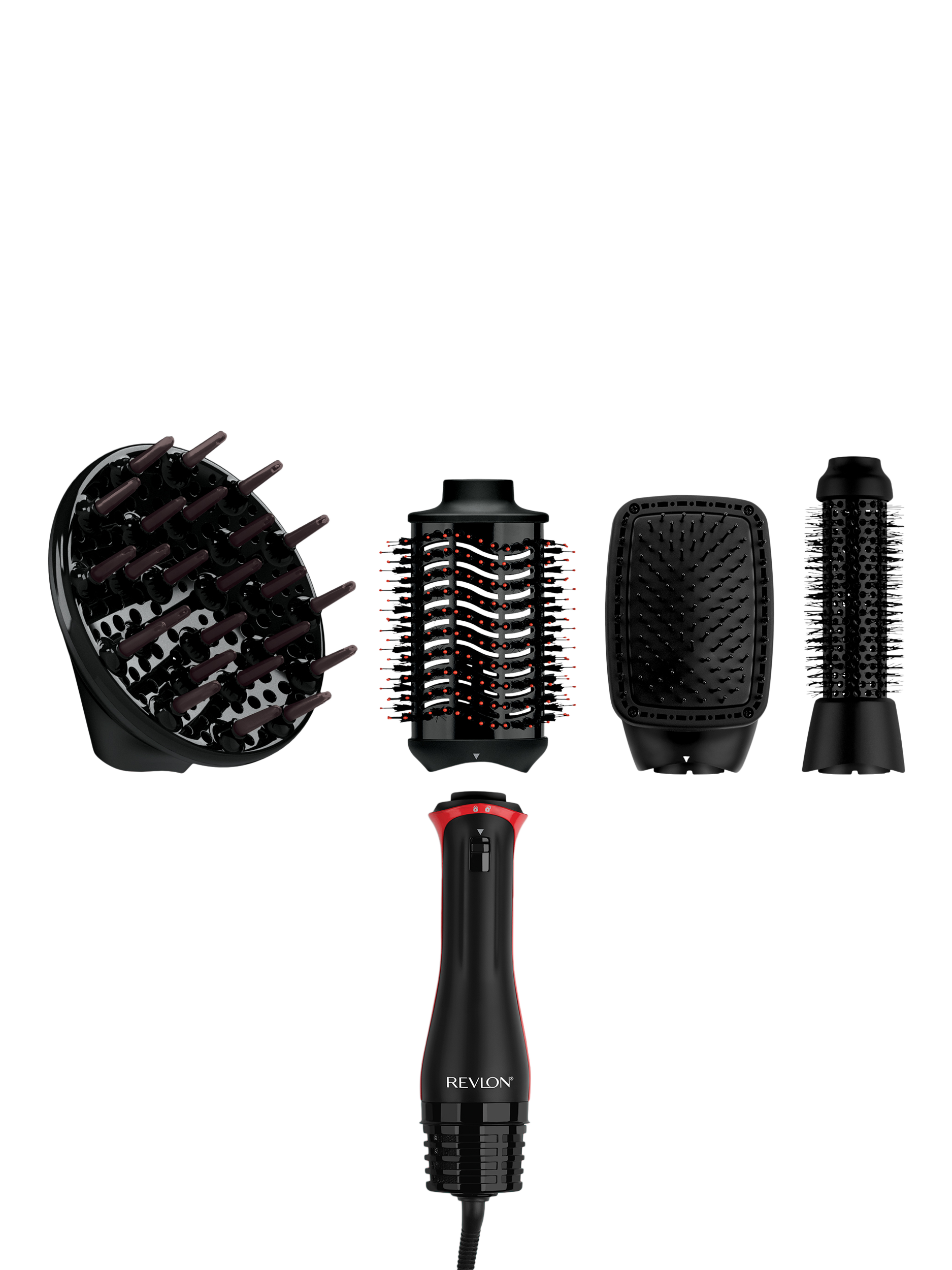 Product image 1 of 8, which shows Revlon One-Step™ Blow-Dry Multi 4-in-1 Air Styler, Black