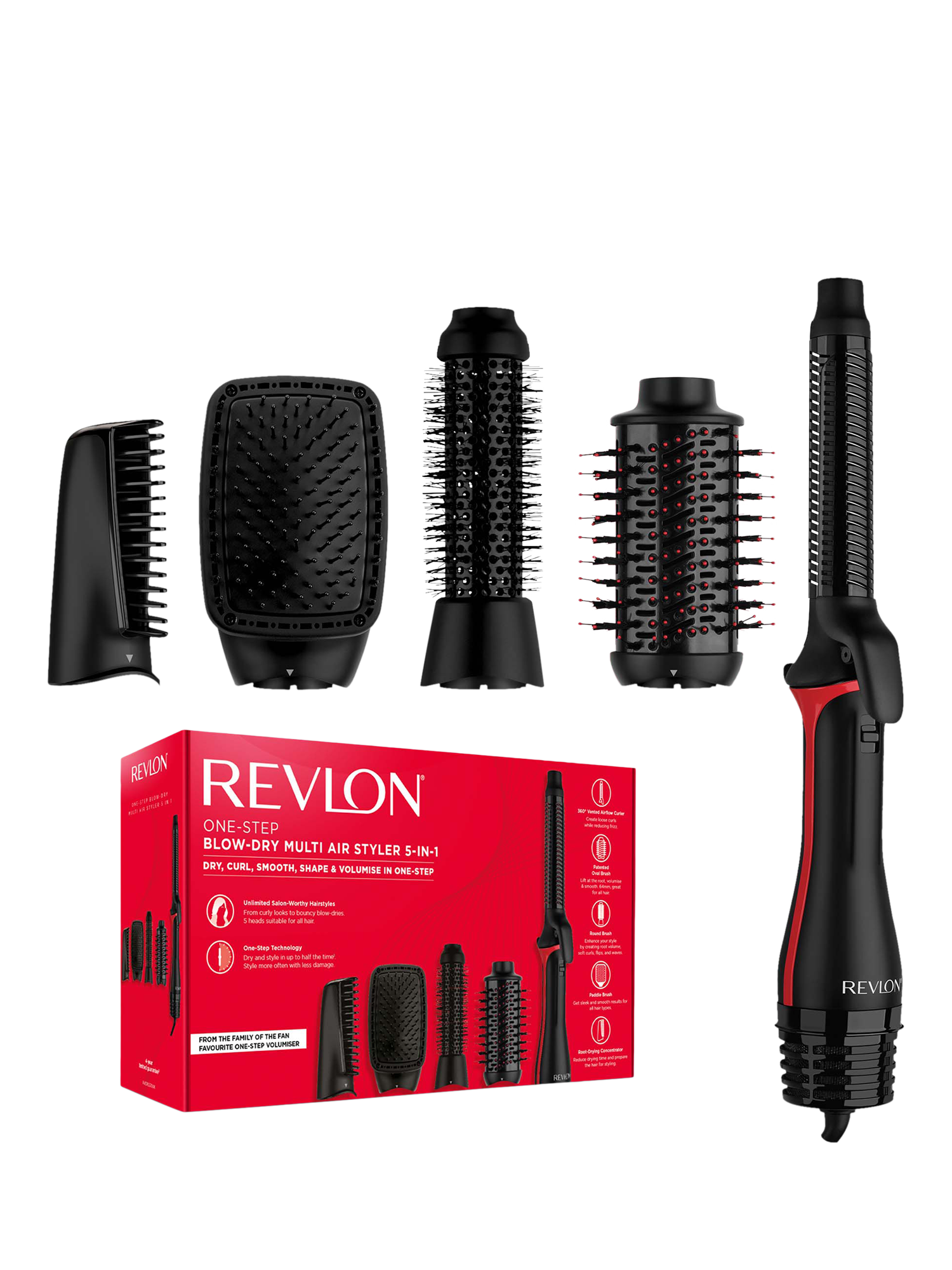 Product image 10 of 10, which shows Revlon One Step 5-in-1 Hair Styler, Black