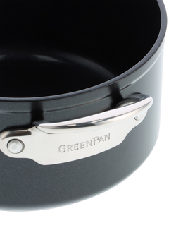 GreenPan Barcelona Pro Hard-Anodised Aluminium Ceramic Non-Stick Casserole & Lid, 24cm - view 2, Black Black
