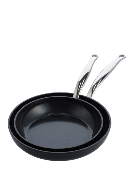 GreenPan Barcelona Pro Hard-Anodised Aluminium Ceramic Non-Stick Frying Pan Set, 2 Piece, Black Black