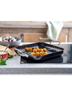 GreenPan Barcelona Pro Hard-Anodised Aluminium Ceramic Non-Stick Grill Pan, 28cm - view 2, Black Black