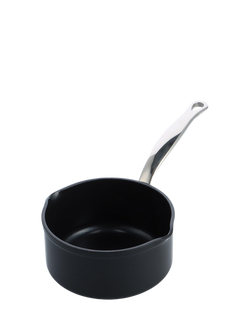 GreenPan Barcelona Pro Hard Anodised Aluminium Ceramic Non-Stick Milk Pan, 16cm, Black