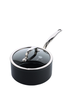 GreenPan Barcelona Pro Hard Anodised Aluminium Ceramic Non-Stick Saucepan & Lid, Black