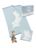 Peter Rabbit Signature Collection Soft Toy and Knitted Blanket, Blue