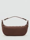 Mango Dru Studded Grab Bag, Dark Brown
