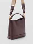 Mango Isolda Shoulder Bag, Dark Red