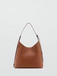 Mango Keops Hobo Bag, Medium Brown