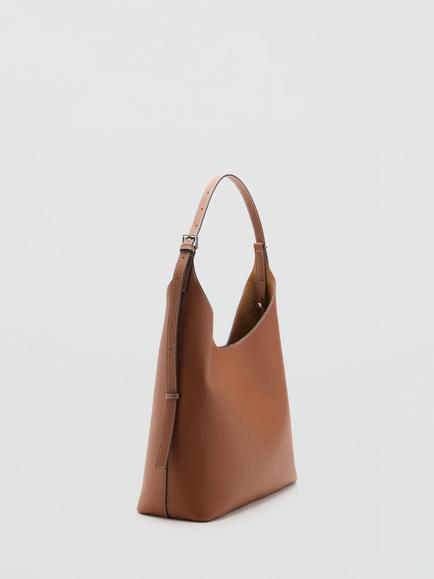 Mango Keops Hobo Bag, Black - view 2, Medium Brown
