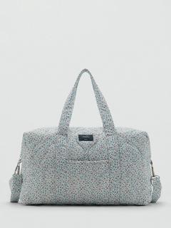 Mango Palmb Floral Maternity Holdall Bag, Green