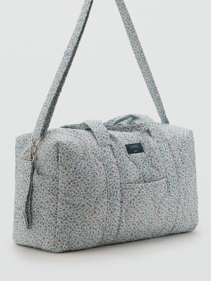 Mango Palm Floral Maternity Holdall Bag - view 2, Green