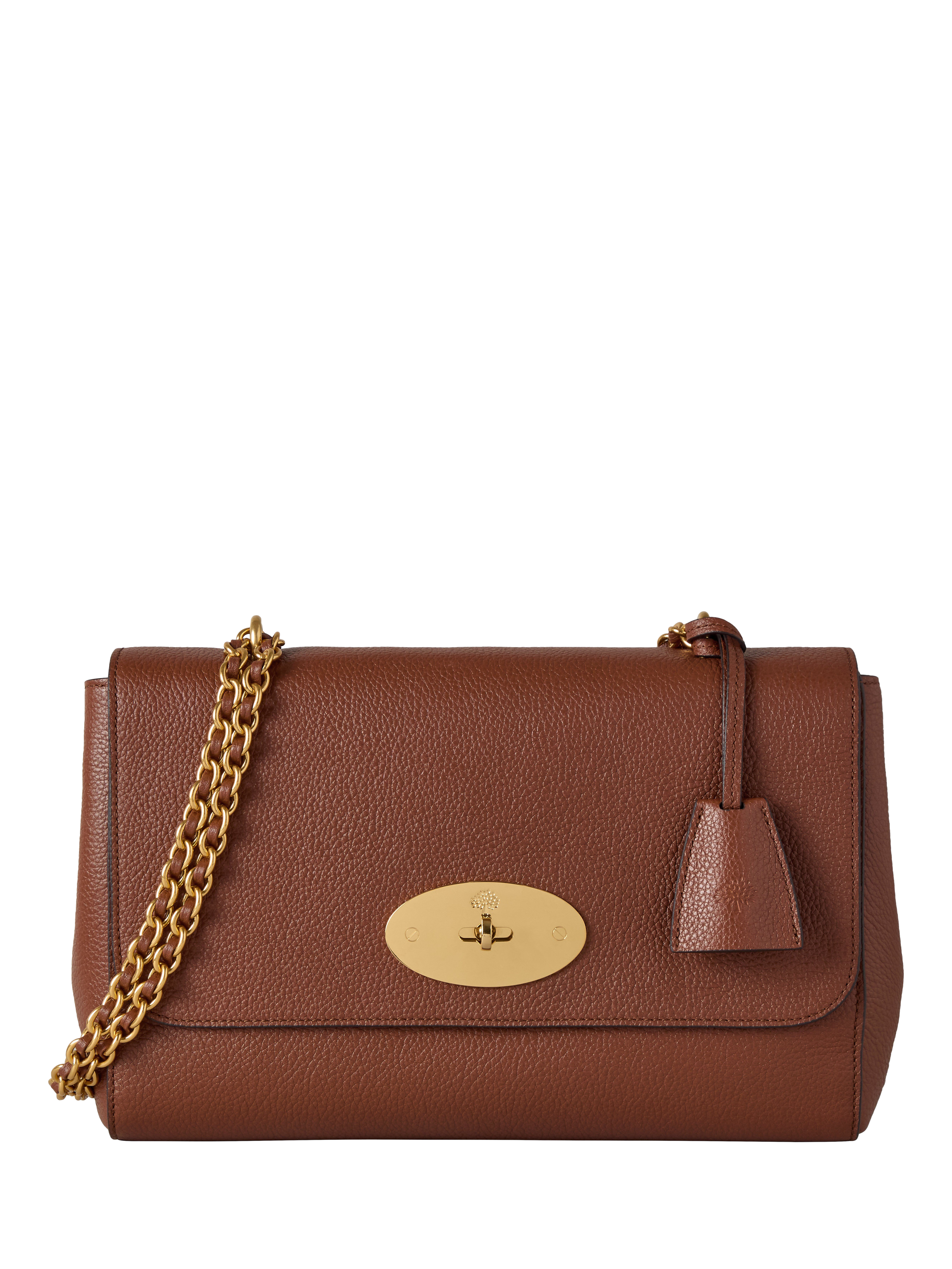Product image 1 of 5, which shows Mulberry Medium Lily Classic Grain Leather Crossbody Bag, Oak