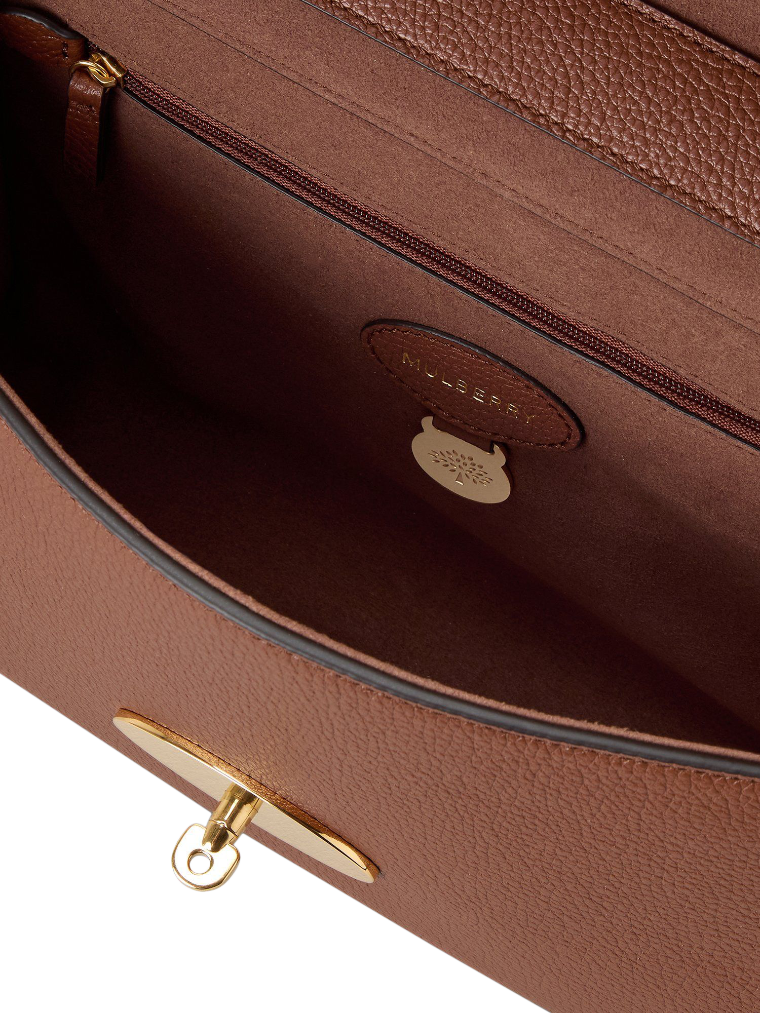 Product image 5 of 5, which shows Mulberry Medium Lily Classic Grain Leather Crossbody Bag, Oak