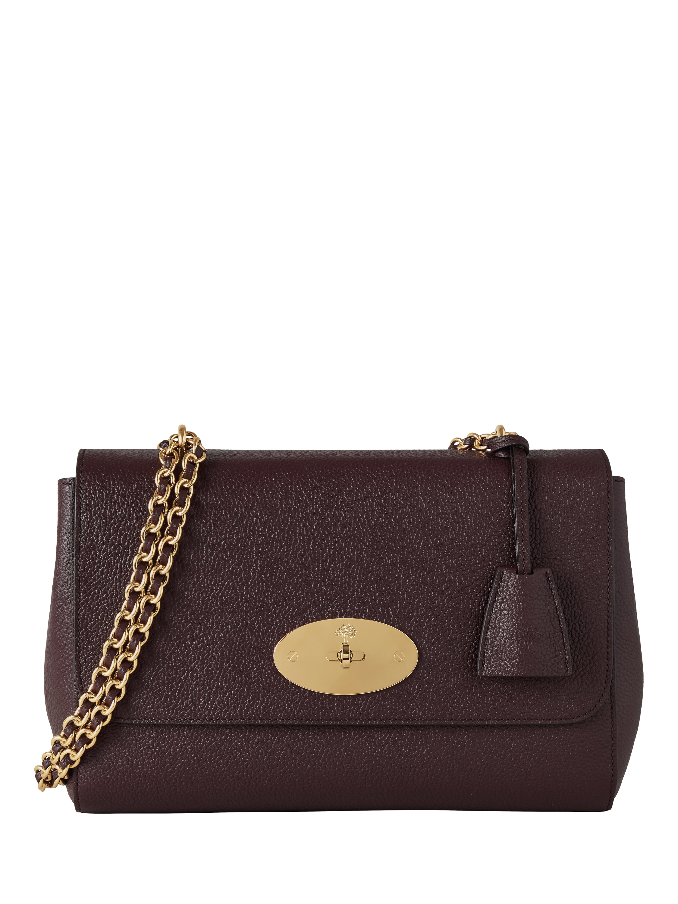 Product image 1 of 5, which shows Mulberry Medium Lily Classic Grain Leather Crossbody Bag, Oxblood