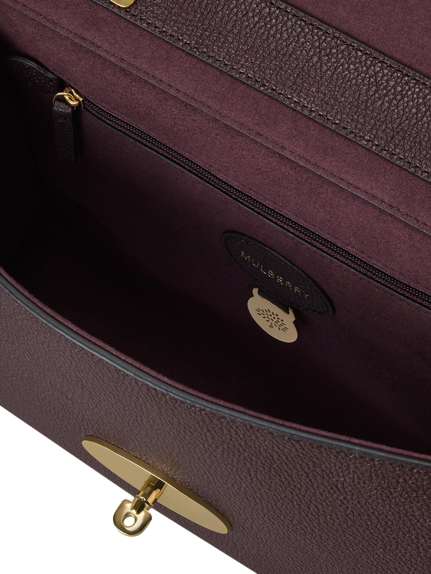 Product image 5 of 5, which shows Mulberry Medium Lily Classic Grain Leather Crossbody Bag, Oxblood
