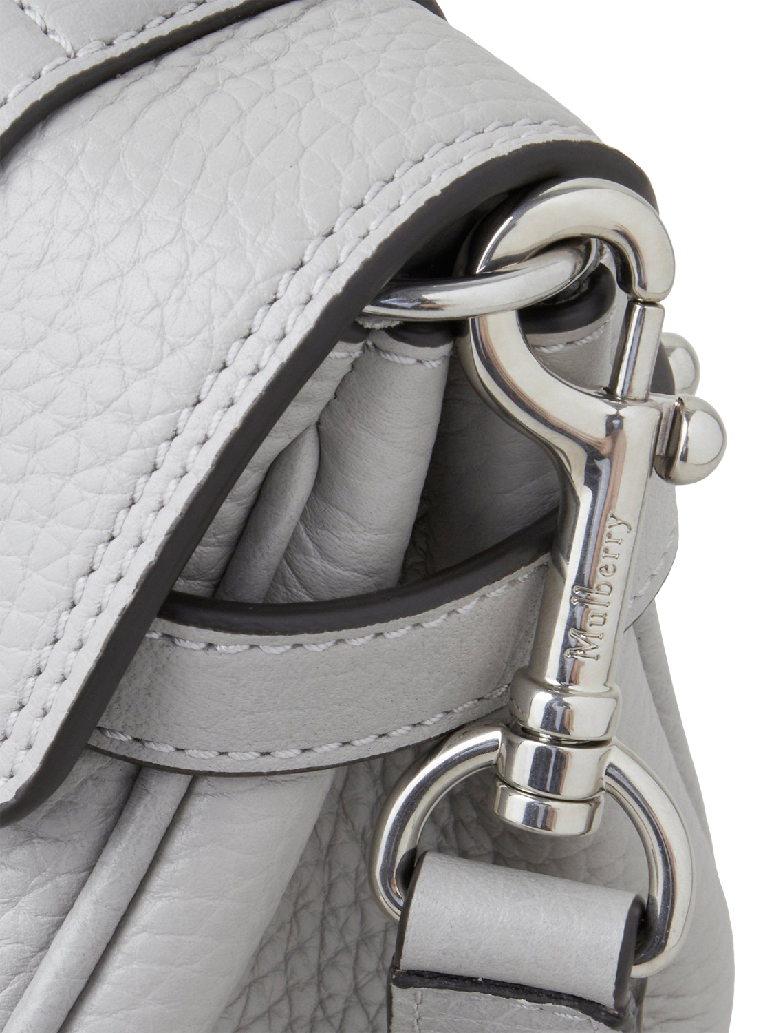 Product image 5 of 7, which shows Mulberry Mini Alexa Heavy Grain Leather Cross Body Bag, Pale Grey