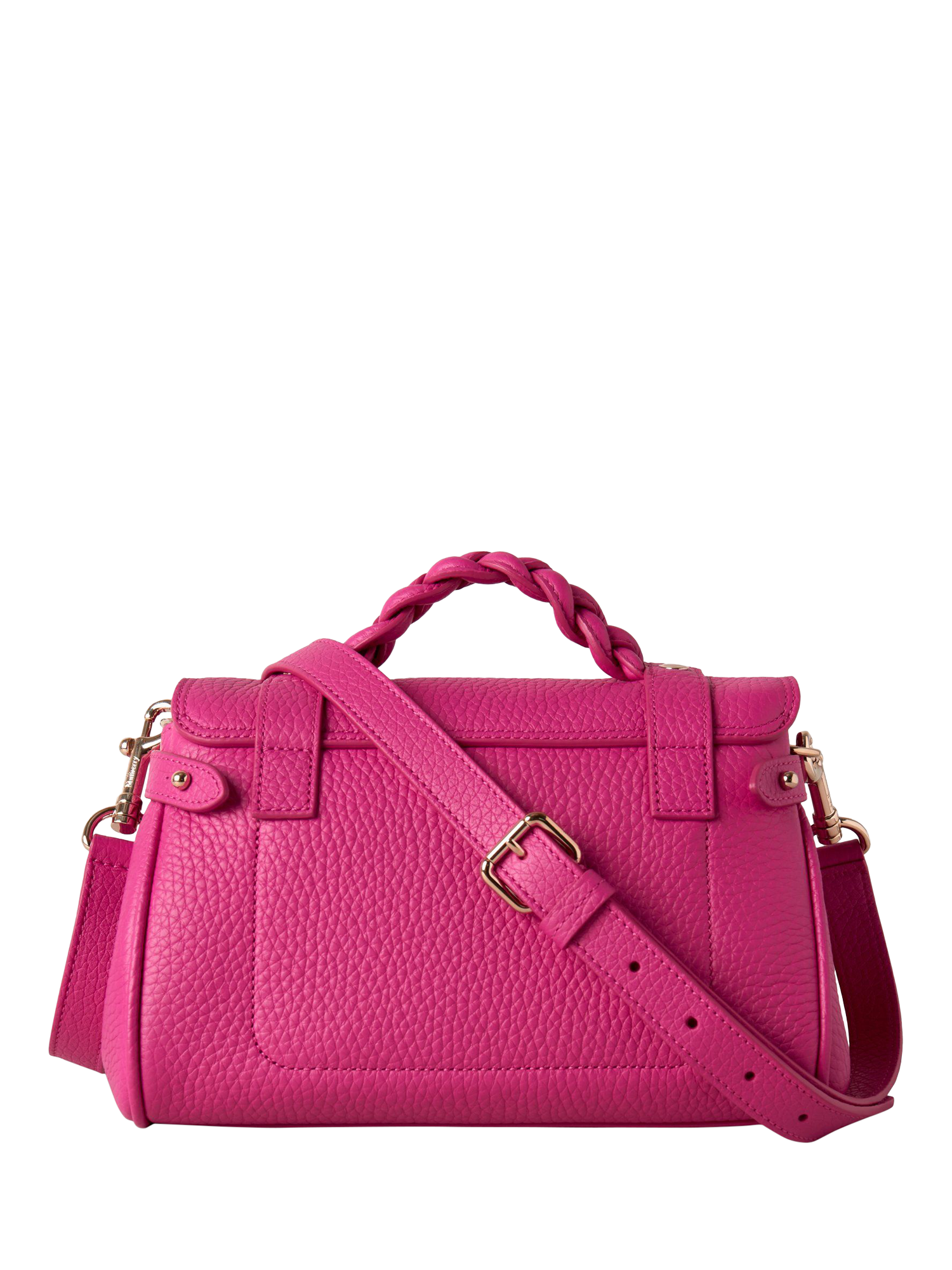 Product image 2 of 7, which shows Mulberry Mini Alexa Heavy Grain Leather Cross Body Bag, Mulberry Pink