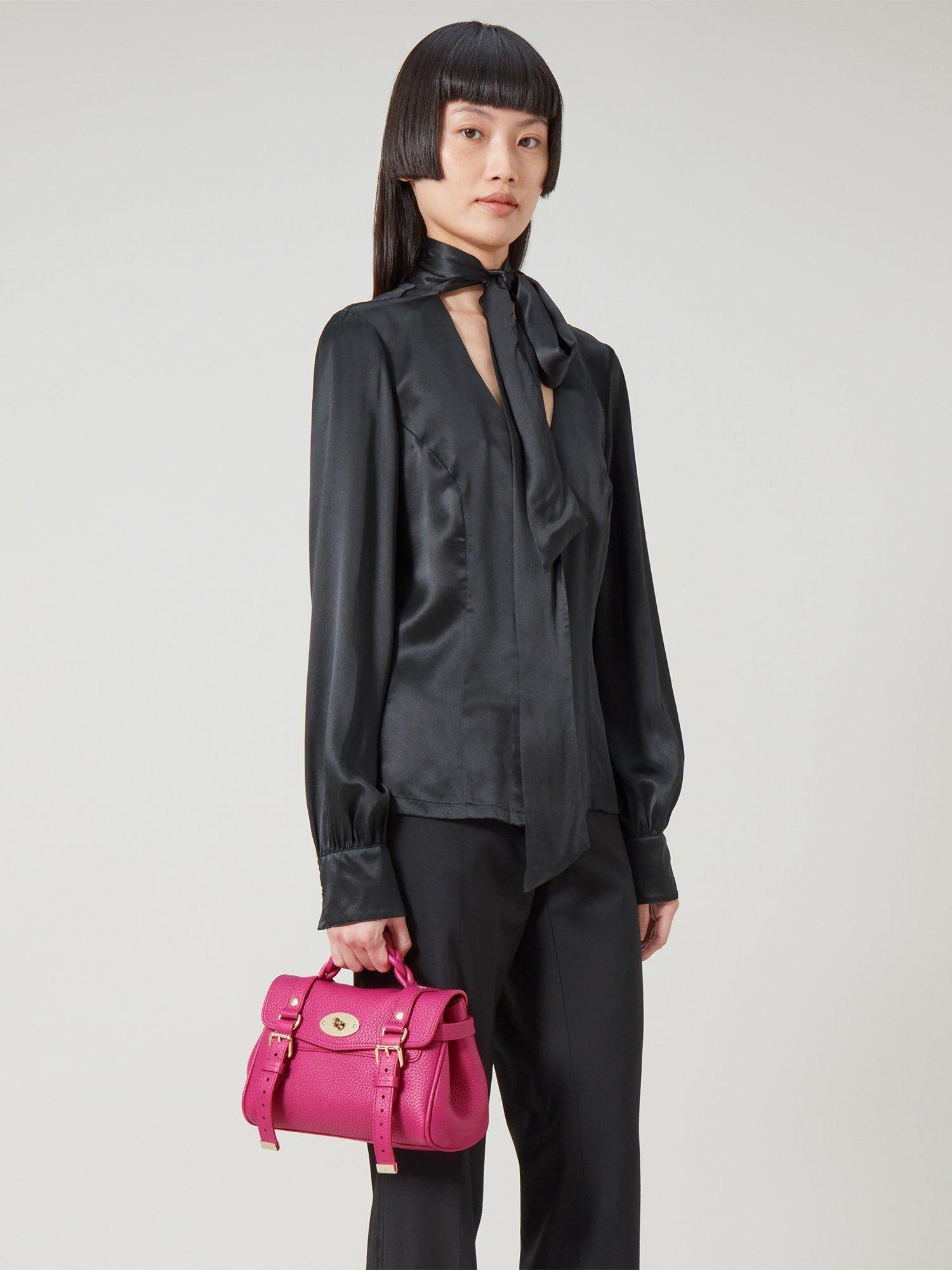 Product image 7 of 7, which shows Mulberry Mini Alexa Heavy Grain Leather Cross Body Bag, Mulberry Pink
